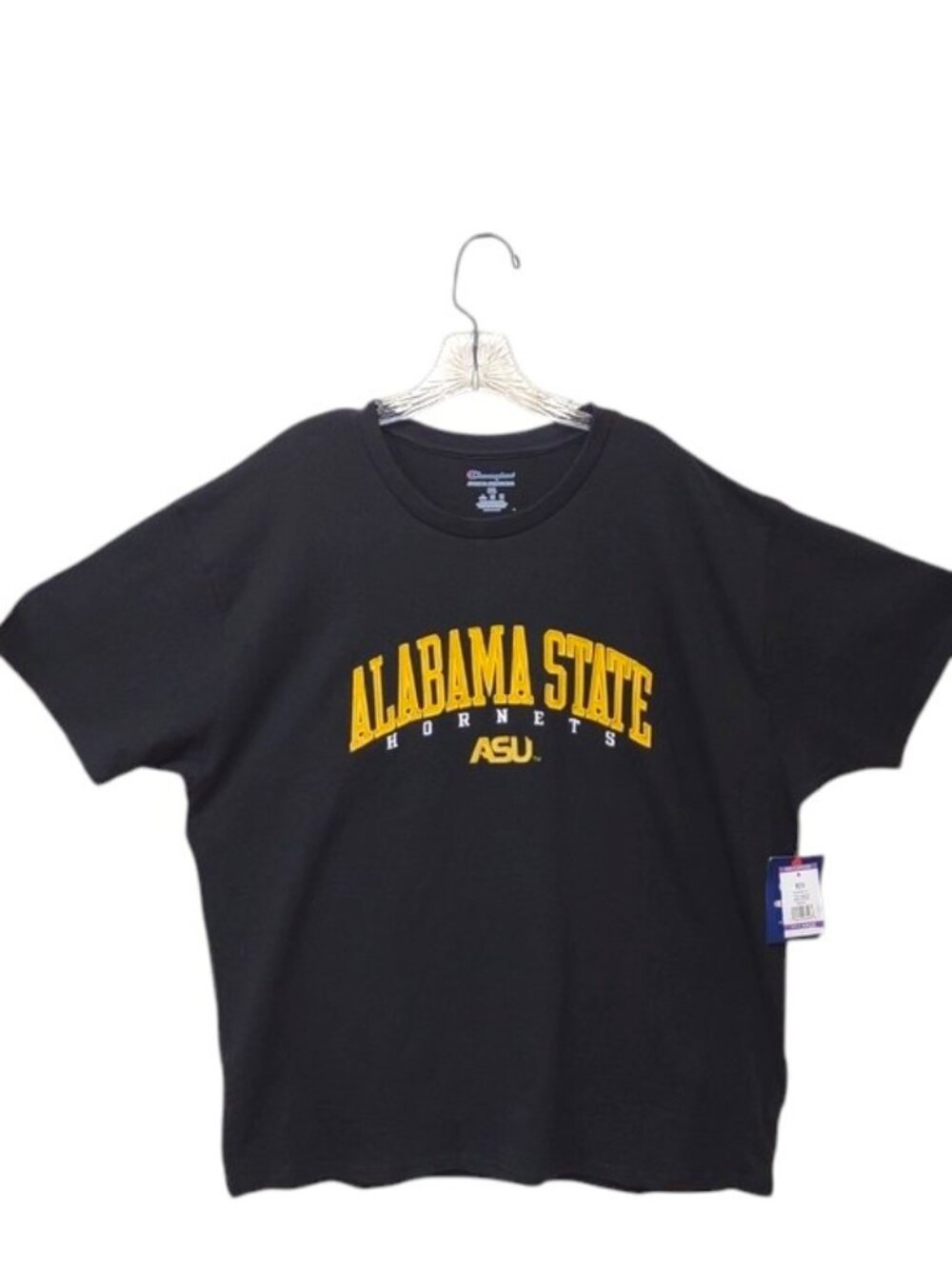 Champion Men's Alabama State University Black with Yellow ASU Graphic SS Tee NWT